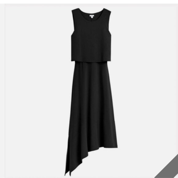 NWT Cuyana Asymmetrical Overlay Dress in black, size S - Picture 2 of 4